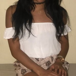 Off shoulder crop top